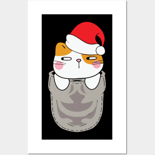 A Meowy Christmas Stocking Funny Cat Lover Christmas Gift Posters and Art